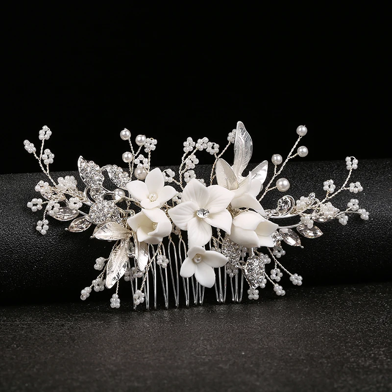 Свадебные украшения для волос ручной работы с кристаллами