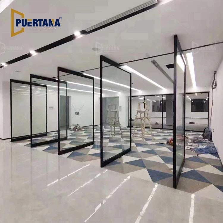 Interior Master Line Multi Panel Pivot Glass Revolving Door Aluminium Internal Aluminum Center Glass Pivot Doors