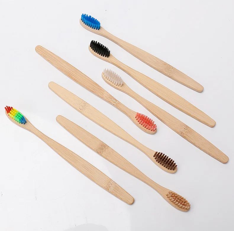 Custom logo or small order adult bamboo toothbrush cheap price organic ECO friendly toothbrush charcoal bristle toothbrush