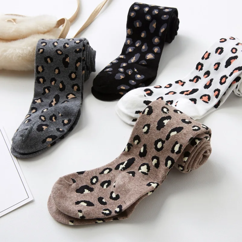 Spring children pantyhose cotton fashion leopard print Girls Slim Warming Legging wholesale