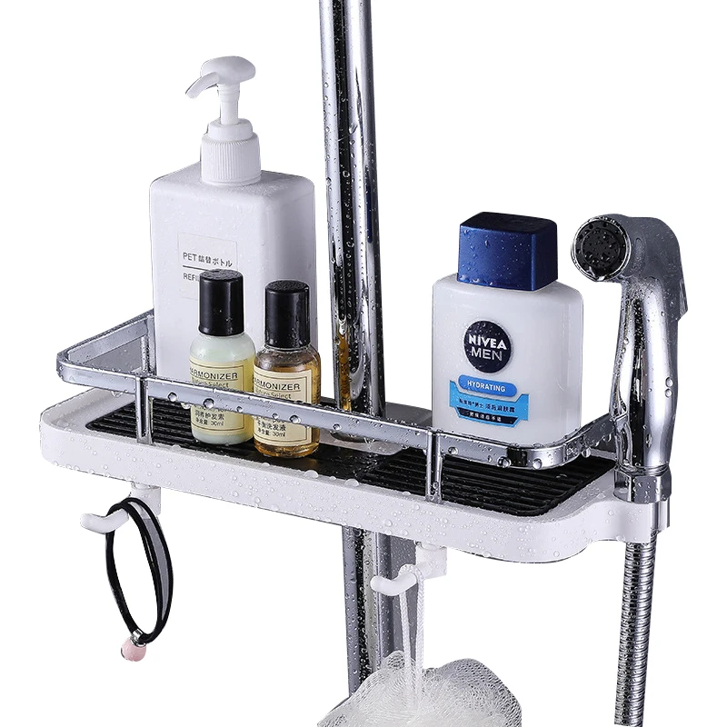 High quality adjustable caddy hanging bathroom wall corner racks and shelves shower organizer storage