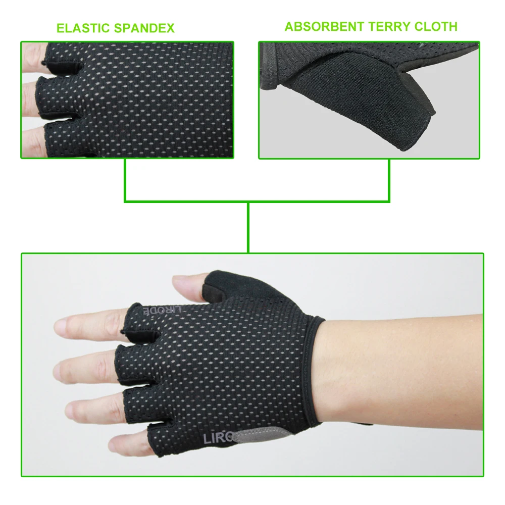 Best Summer Half Finger Mountain Bike Road Racing Riding Gloves Breathable Shock-Absorbing Fingerless Bicycle Dirt Bike Gloves