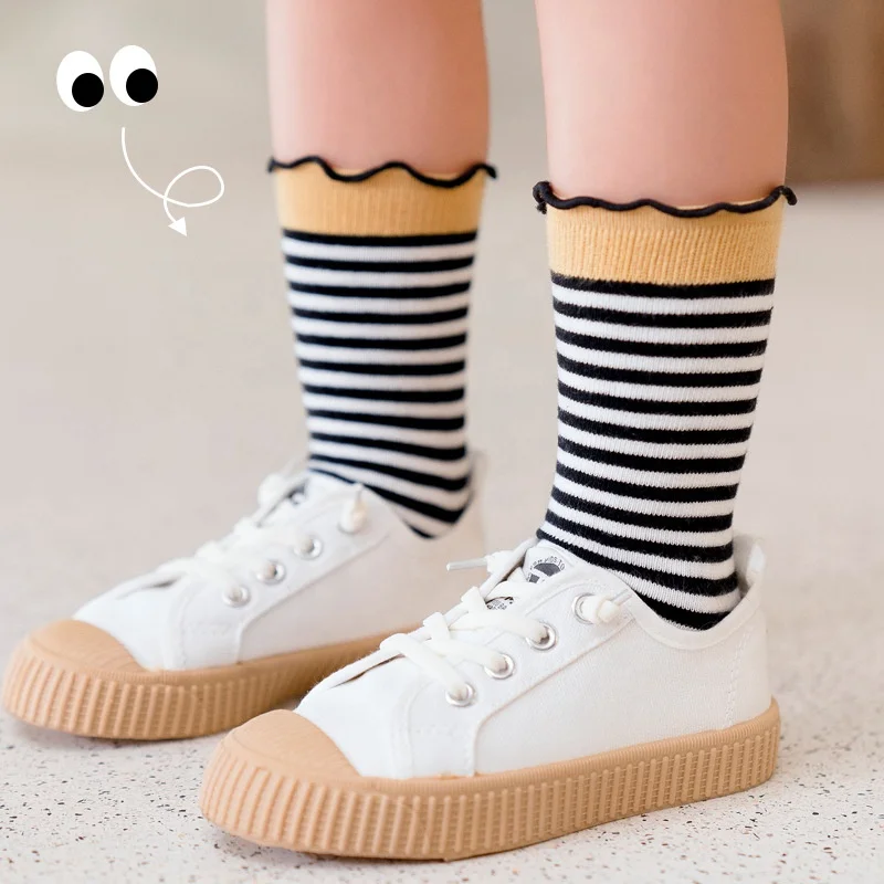 
Custom Fashion Children Toddler Kids Cotton Crew Tube Socks For Girls 