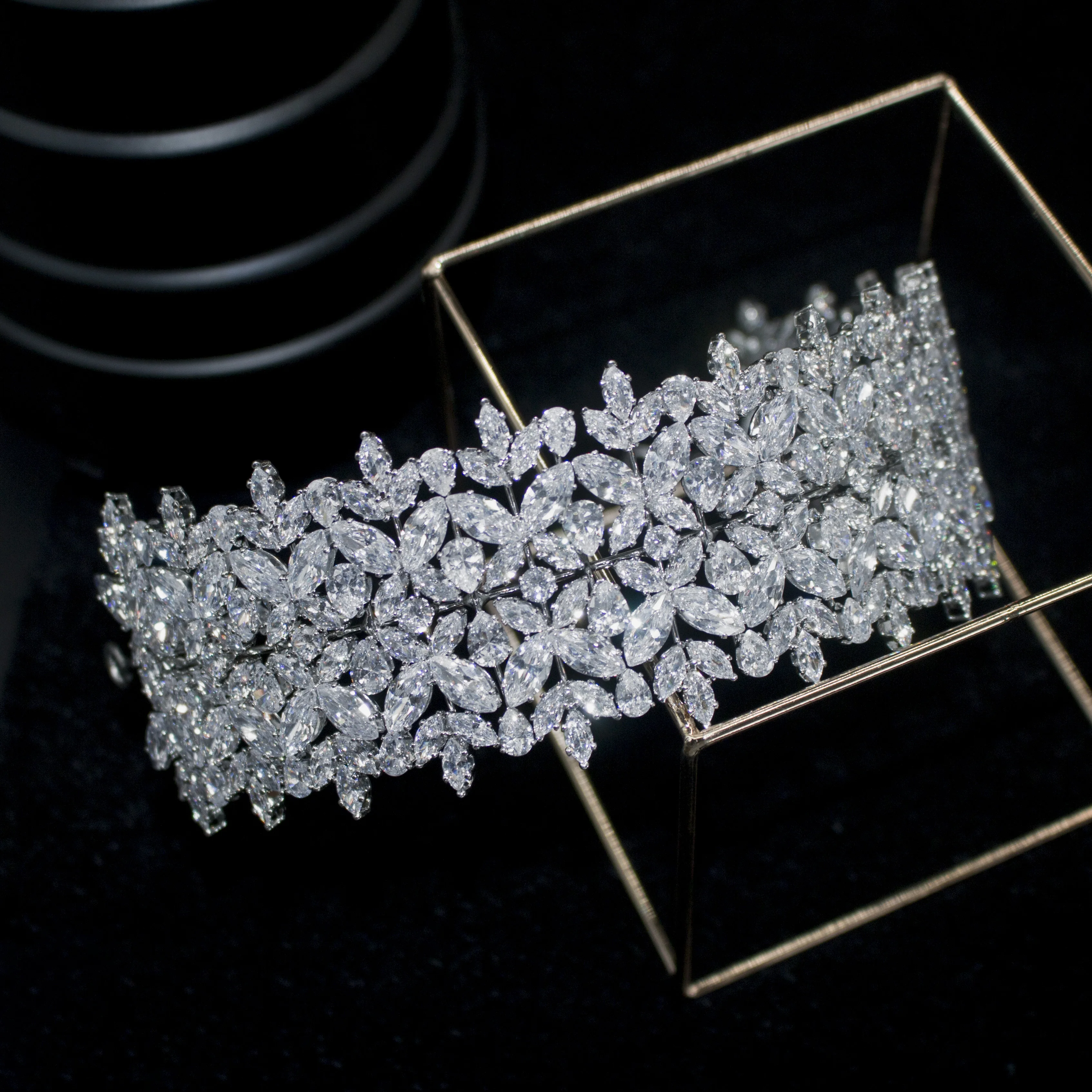 Высококачественная повязка для волос с фианитом для выпускного свадебного торжества новые свадебные аксессуары для волос головной убор Свадебные аксессуары для волос ювелирные изделия