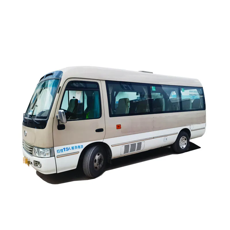 Front Engine Diesel Mini Bus Electric Door Ankai Used Bus 20 Seats Coaster Bus with Usb Charger