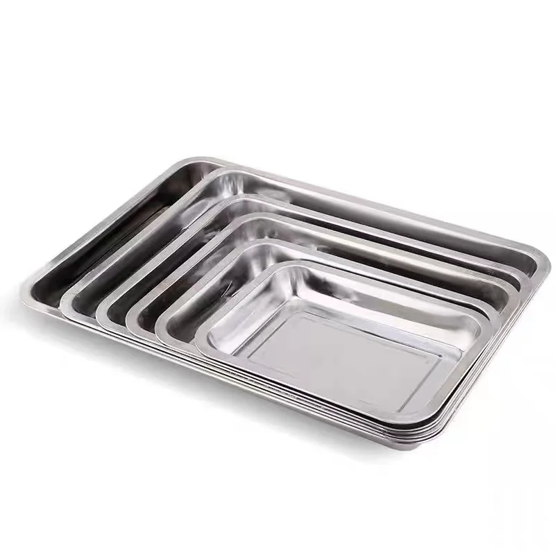 China Manufacturer Low Price S304 Bbq Square Stainless Steel Serving Baking Tray