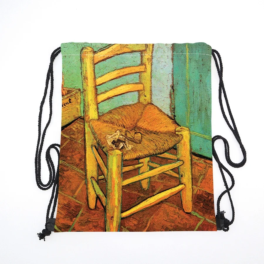 Wholesale Small Polyester Gym Custom Logo Printing Natural Shoe Pouch Fashion Cheap Drawstring Bag