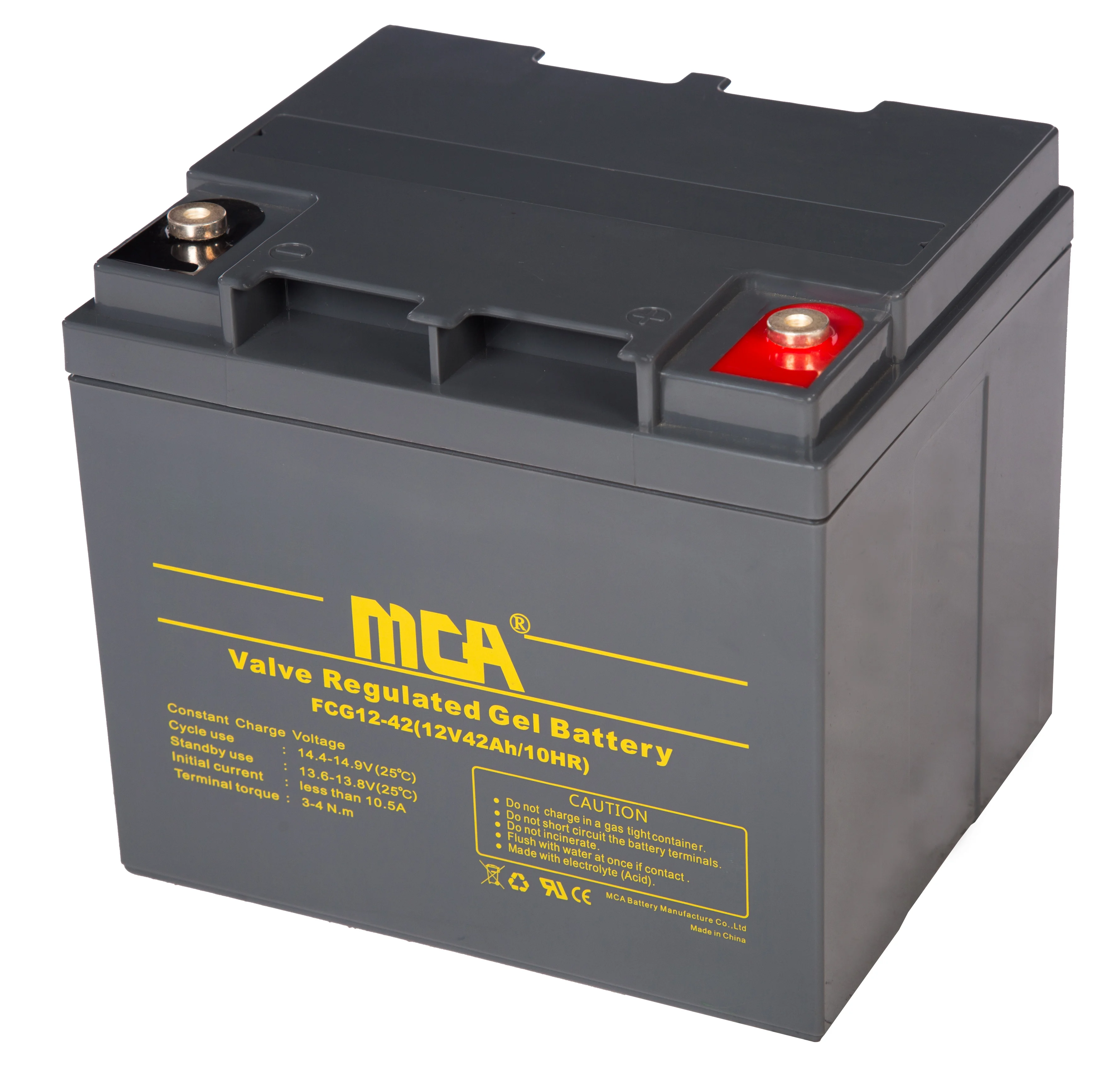 High quality 12v 42ah solar power storage  rechargeable battery