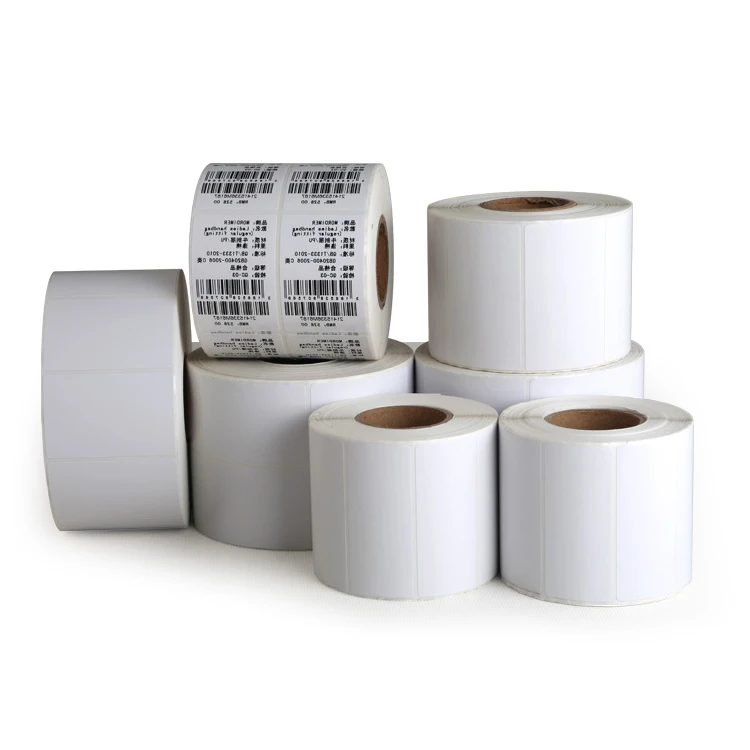 Factory manufacturing permanent glue blank white self adhesive label rolls label size 100mm x 40mm