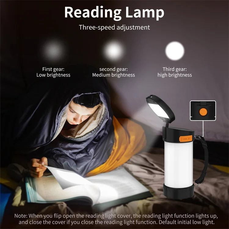 LED Camping Lantern Flashlight Spotlight Rechargeable Portable Outdoor Emergency Multifunctional Waterproof Searchlight