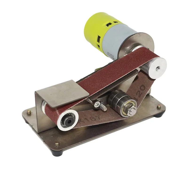 Home Miniature Small Belt Sander Mini Electric Polishing Machine Knife Sharpeners Open Edge Desktop Sandpaper Belt Sander