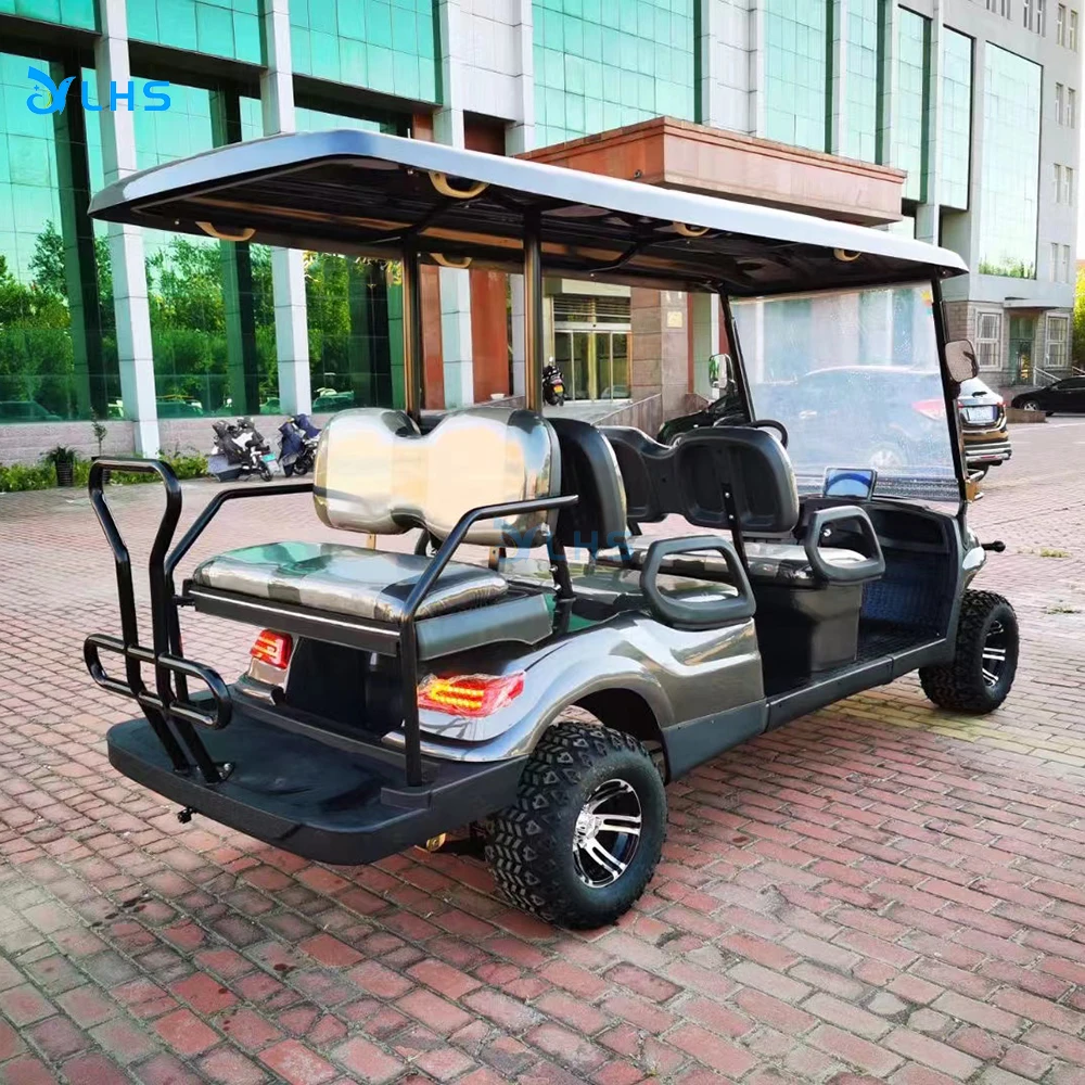 4 wheel custom golf motorcycle car solar panel powerd wedding golf cart trolley wholesale golf buggy with phone holder
