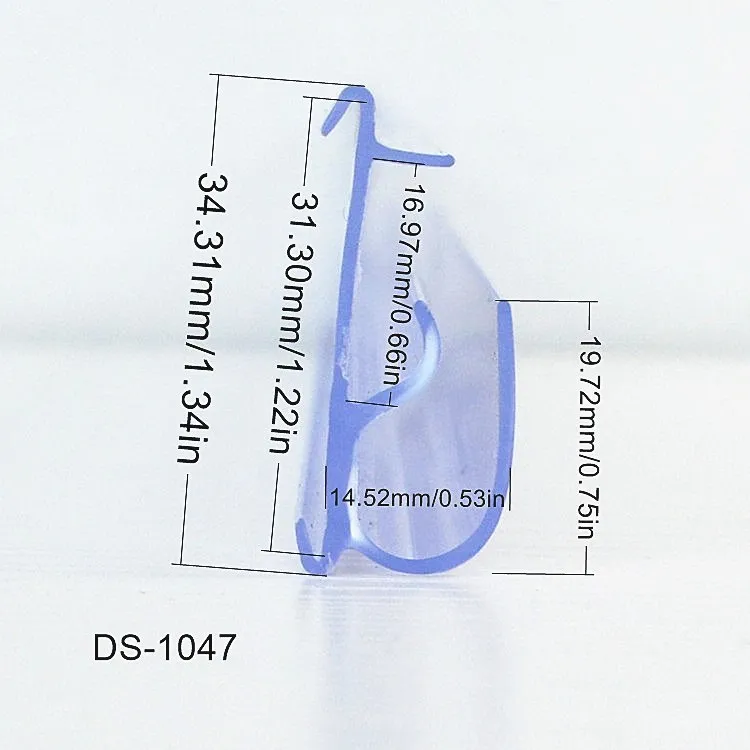 clear pvc price tag label holder extrusion profile for supermarket shelf goods