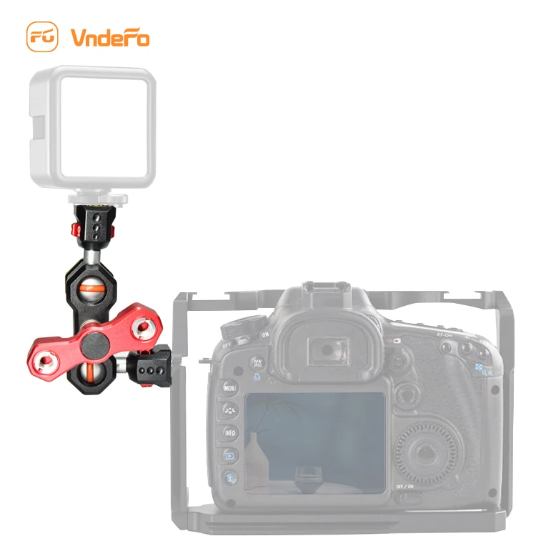 Metal Super Clamp camera crab clamp mount multi-functional 360 degree Ball head Magic Arm Double Ball Head Adapter