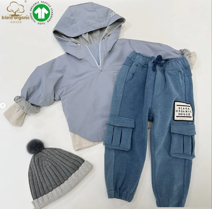 Recycle Fashion Organic Cotton Boy Half Sleeve T-shirts Kids Summer Embroidery Clothes