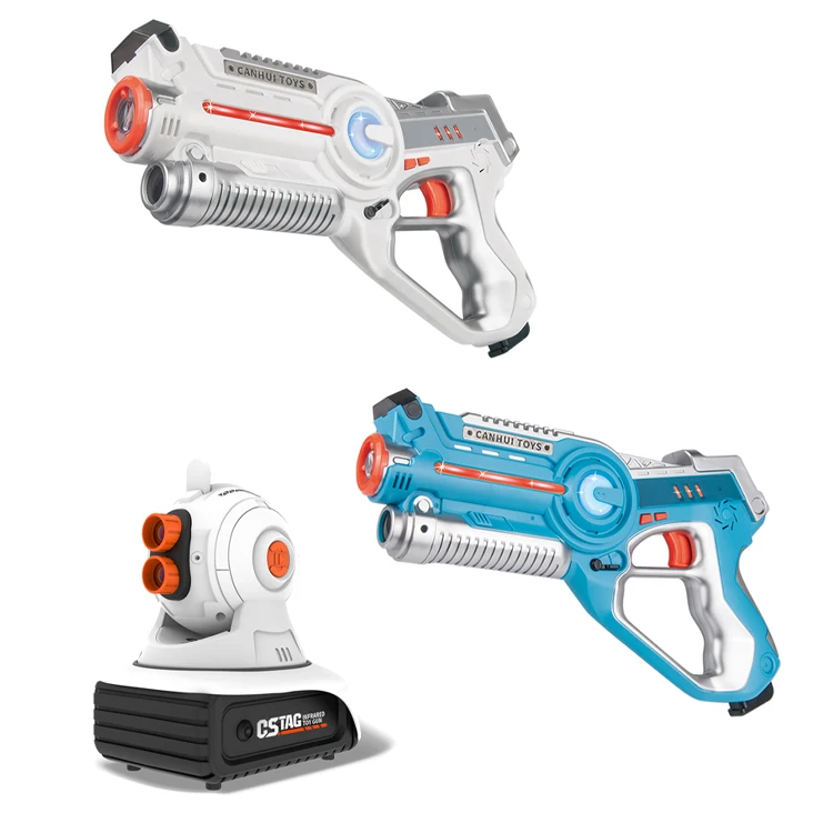 Shooting Gun Toy Battery Operated Battle Gun for Kids Interactive Game Infrared Shooting Gun with Projector 3pcs