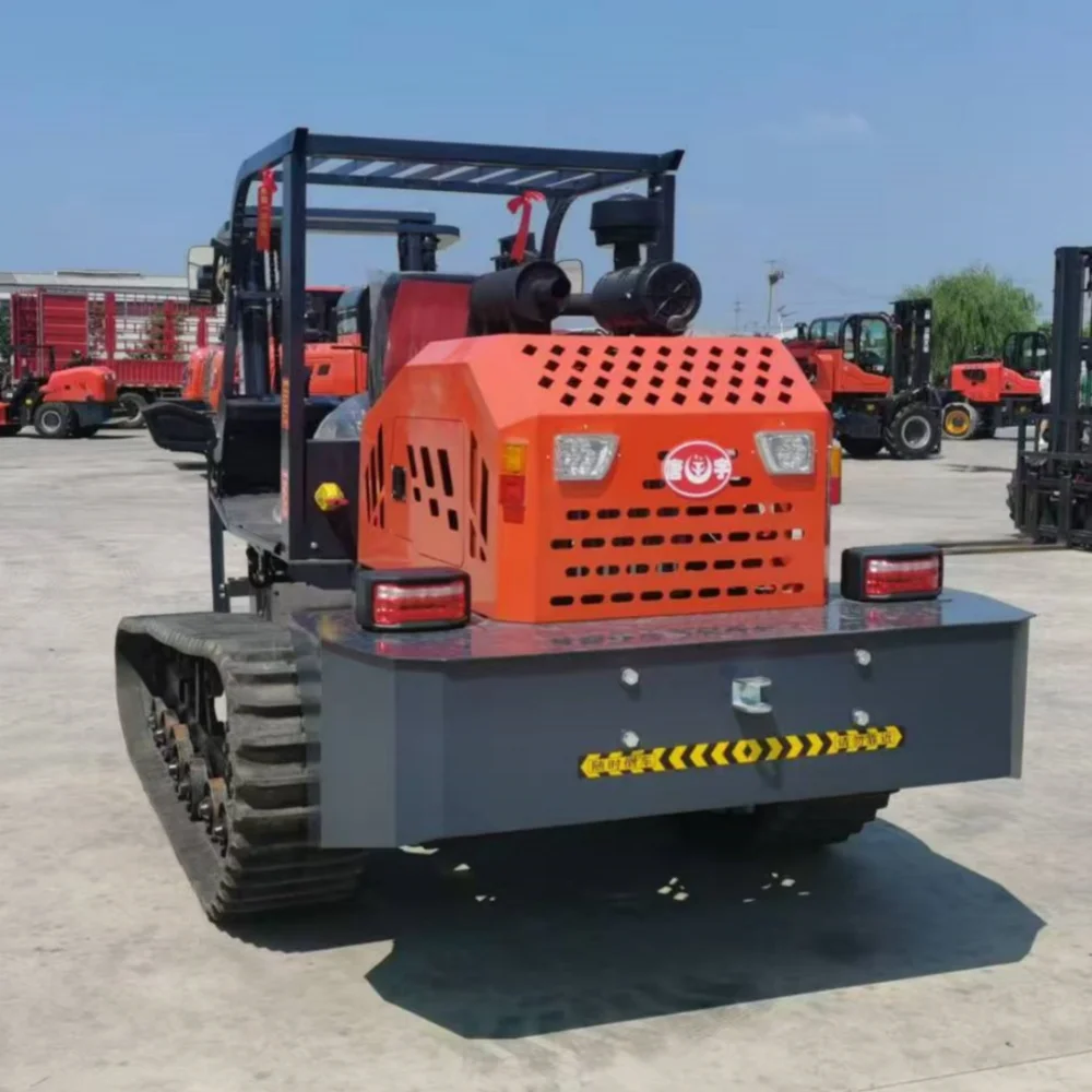Free Shipping diesel Crawler forklift lifting truck 3 ton 5 tons CE EPA  with fork positioner and side shifterWarehouse Forklift
