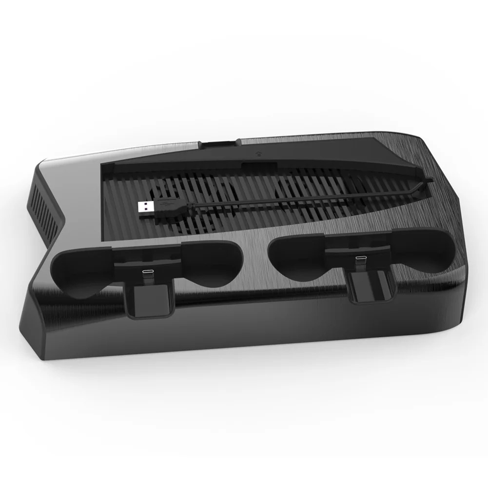 Vertical Stand Cooling Fan Dual Charger 4 USB Charging Station Game Storages Holder Dock For Sony PS 5 Playstation PS5 Console