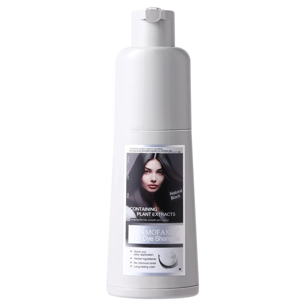 High Quality Cnmofaxin Professional Wholesale Black Hair Color Dye Shampoo For Grey Hair