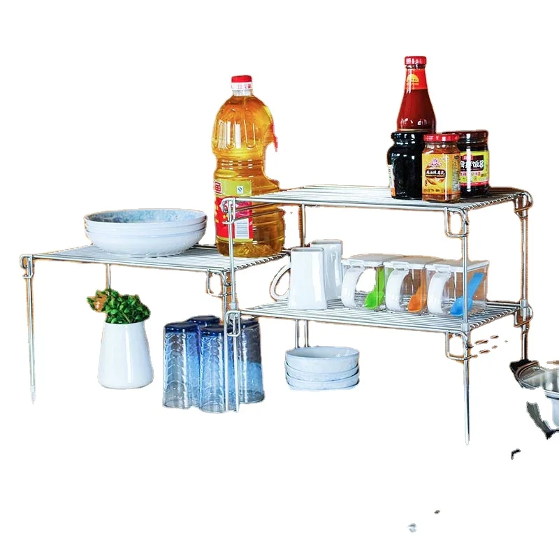 
Space-saving Metal Sundries Storage Rack Combination Kitchen Spice Holder Cooking Pot Stands 
