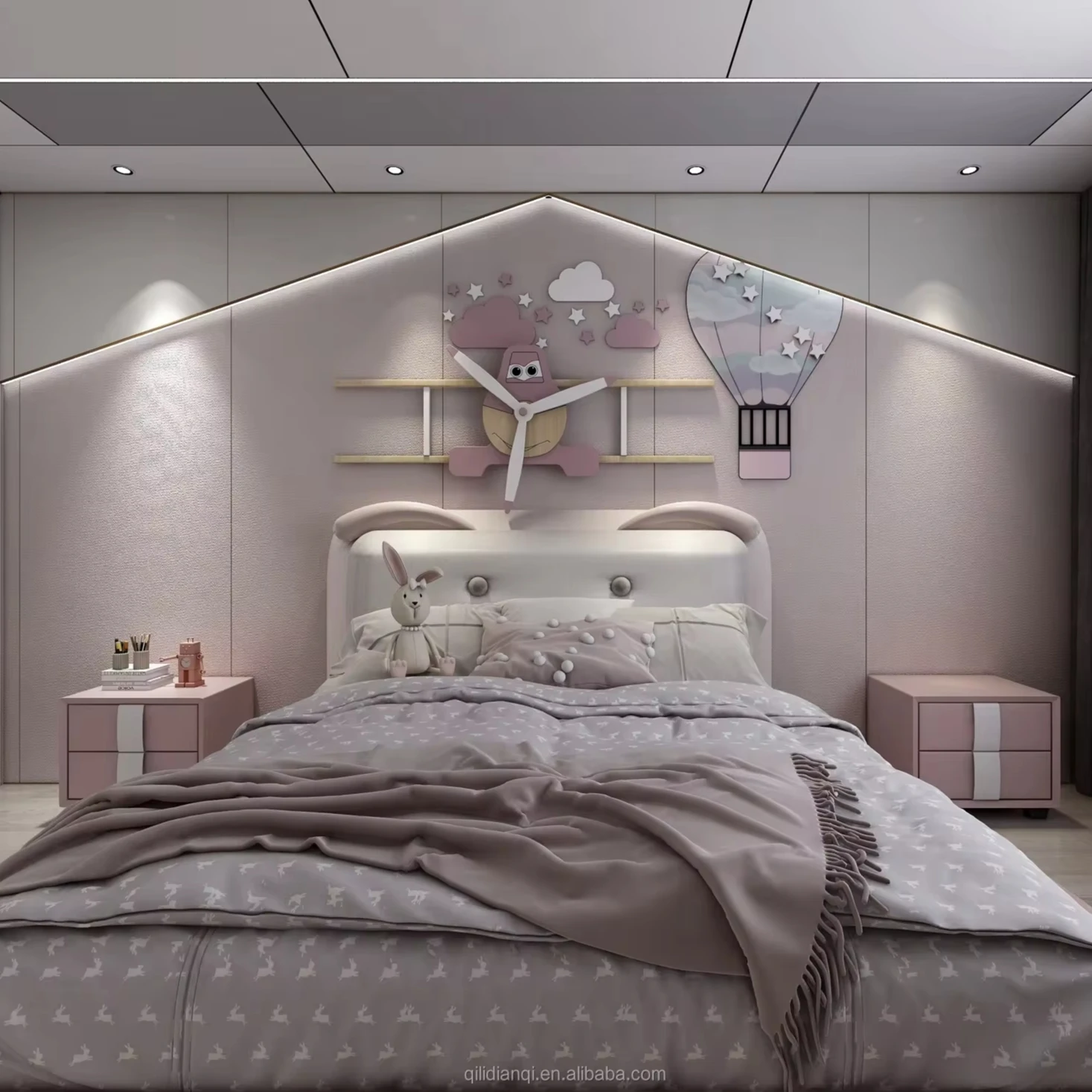 Детская комната 9 мм wpc алюминиевая сотовая панель