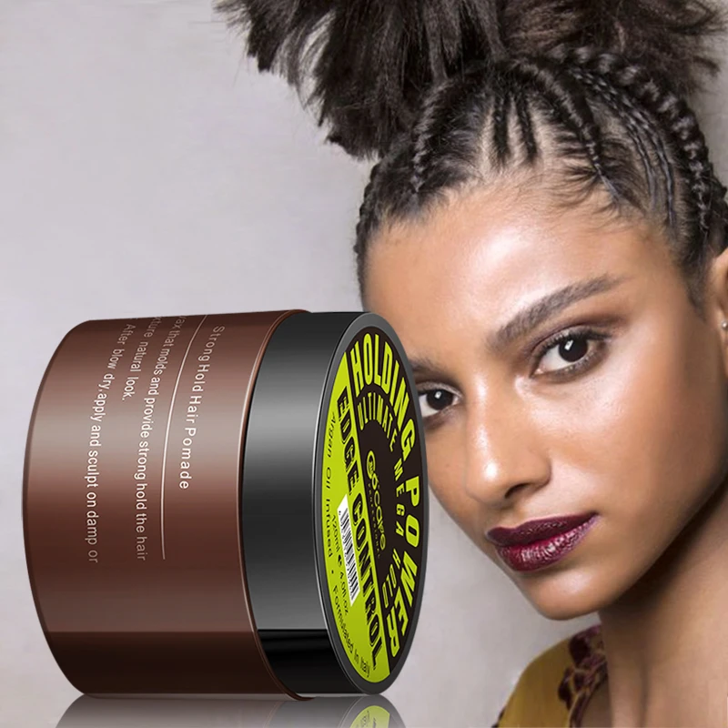 Gocare бесплатный образец аккуратная коса кондиционирование блестящий гель для укладки волос воск контроль края черных