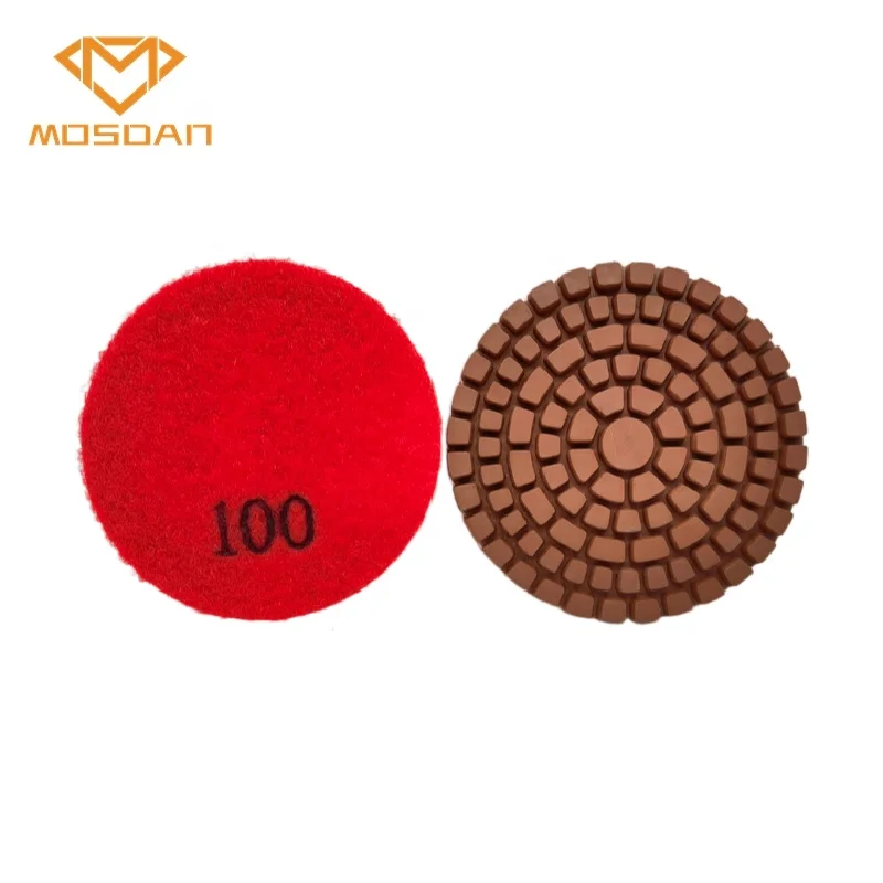 3 Inch Thin 3mm Thick Hybrid Copper Bond Concrete Polishing Pads for Power Trowel