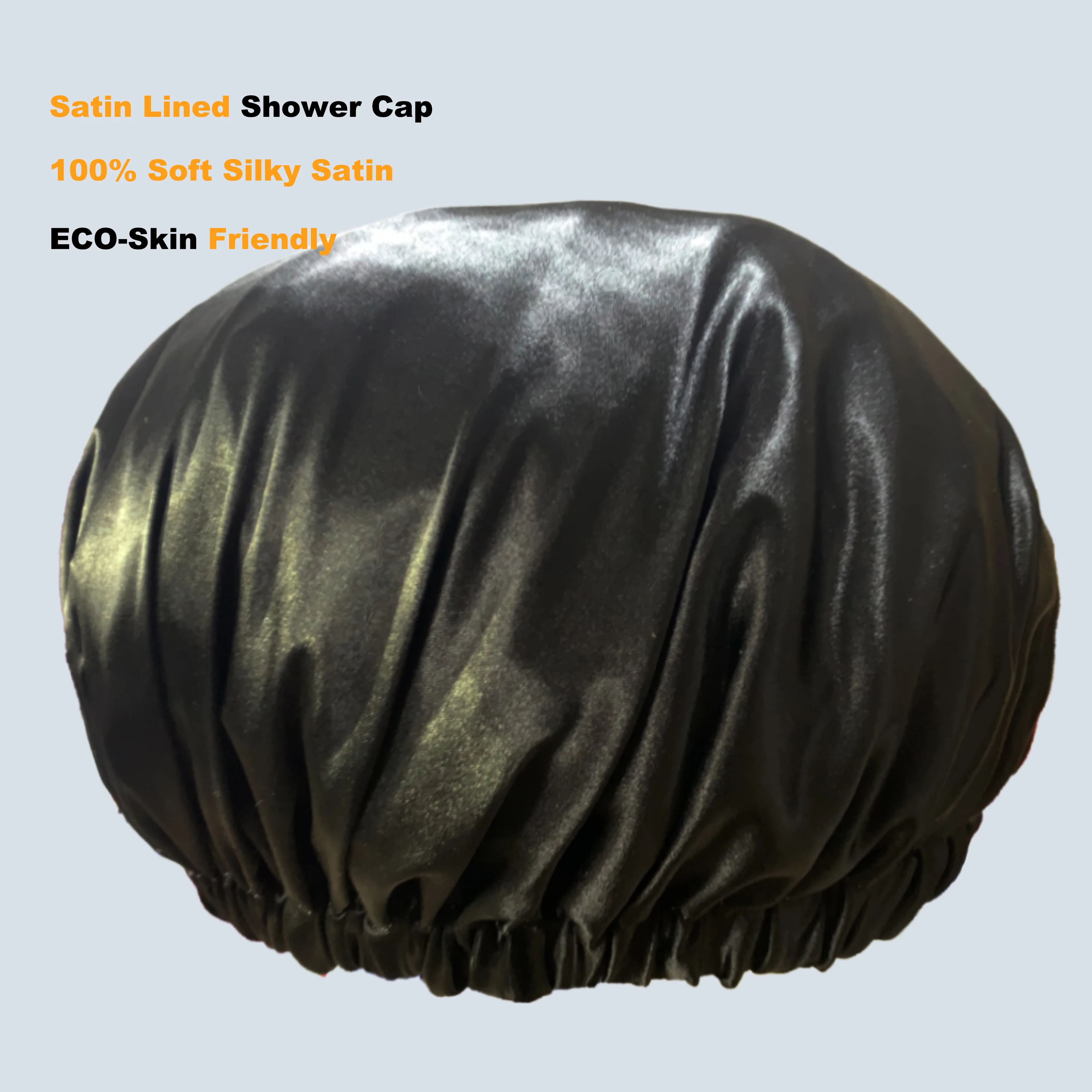 Очень большая шапочка для душа для женщин, регулируемая многоразовая шапочка для сна с атласной подкладкой