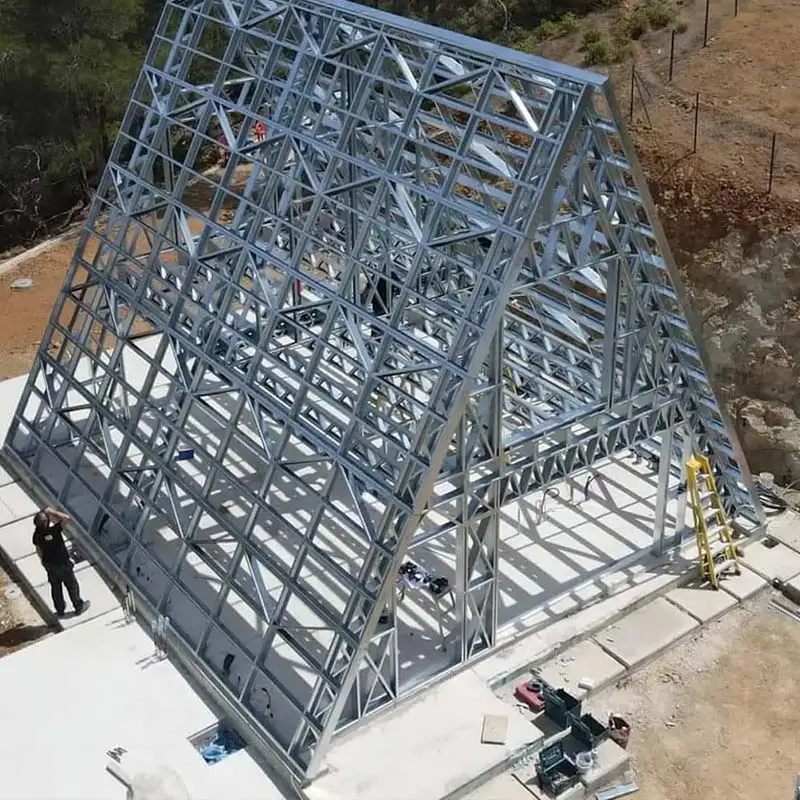 Сборный легкий стальной каркас, новый отель, миниатюрный дом, металлический каркас