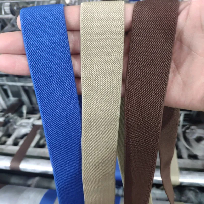 Factory wholesale Custom size twill elastic band 1cm 6cm 1inch wide  for garment