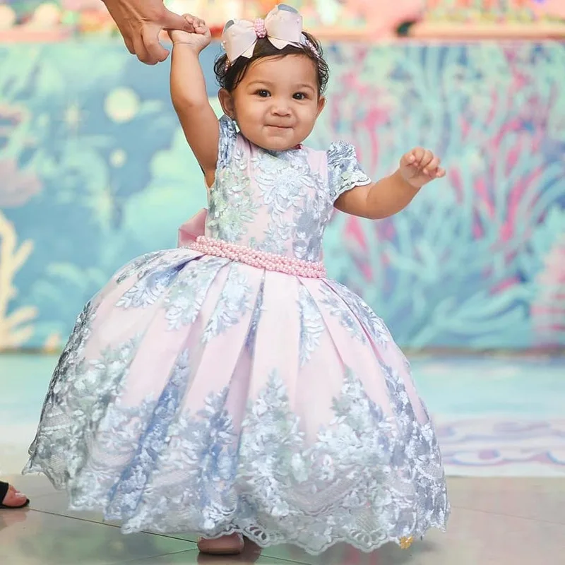 Детское платье платья ninas 2022 детское с блестками для малышей платье-пачка вечеринки подружки невесты цветами