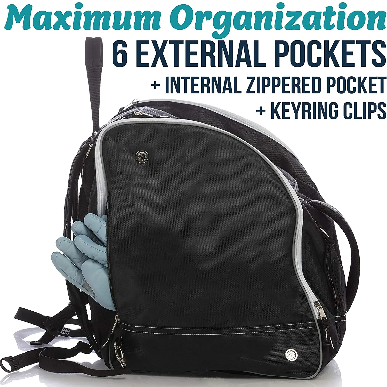 Ski Boot Bag Waterproof Ski Equipment Bag Skiing and Snowboarding Travel Backpack for Stores Gear