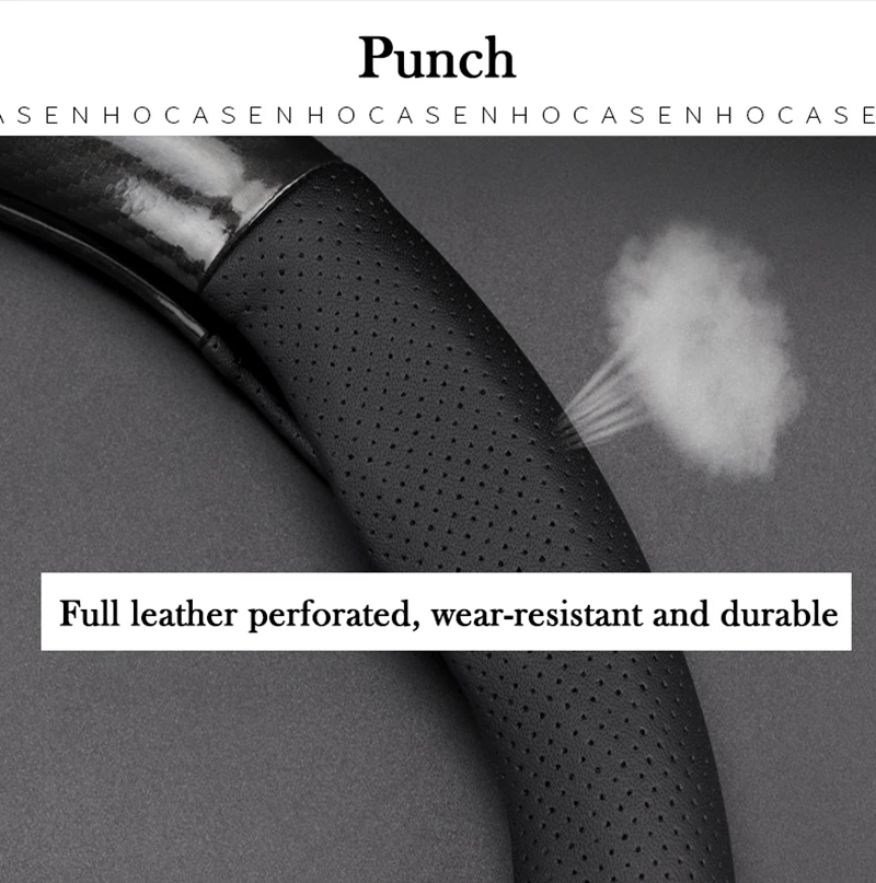 Dedicated for Jeep Steering Wheel Cover Wrangler JK Grand Cherokee Renegade Gladiator Carbon Fiber Auto Interior Accessories