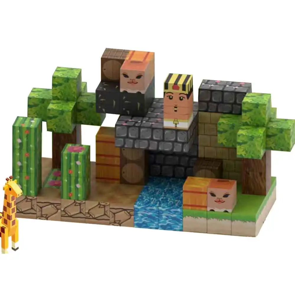 Gifts Toys Assembly Toy Kit STEM Toys Educational 3D Puzzle MC World Magnetic Cubes Blocks