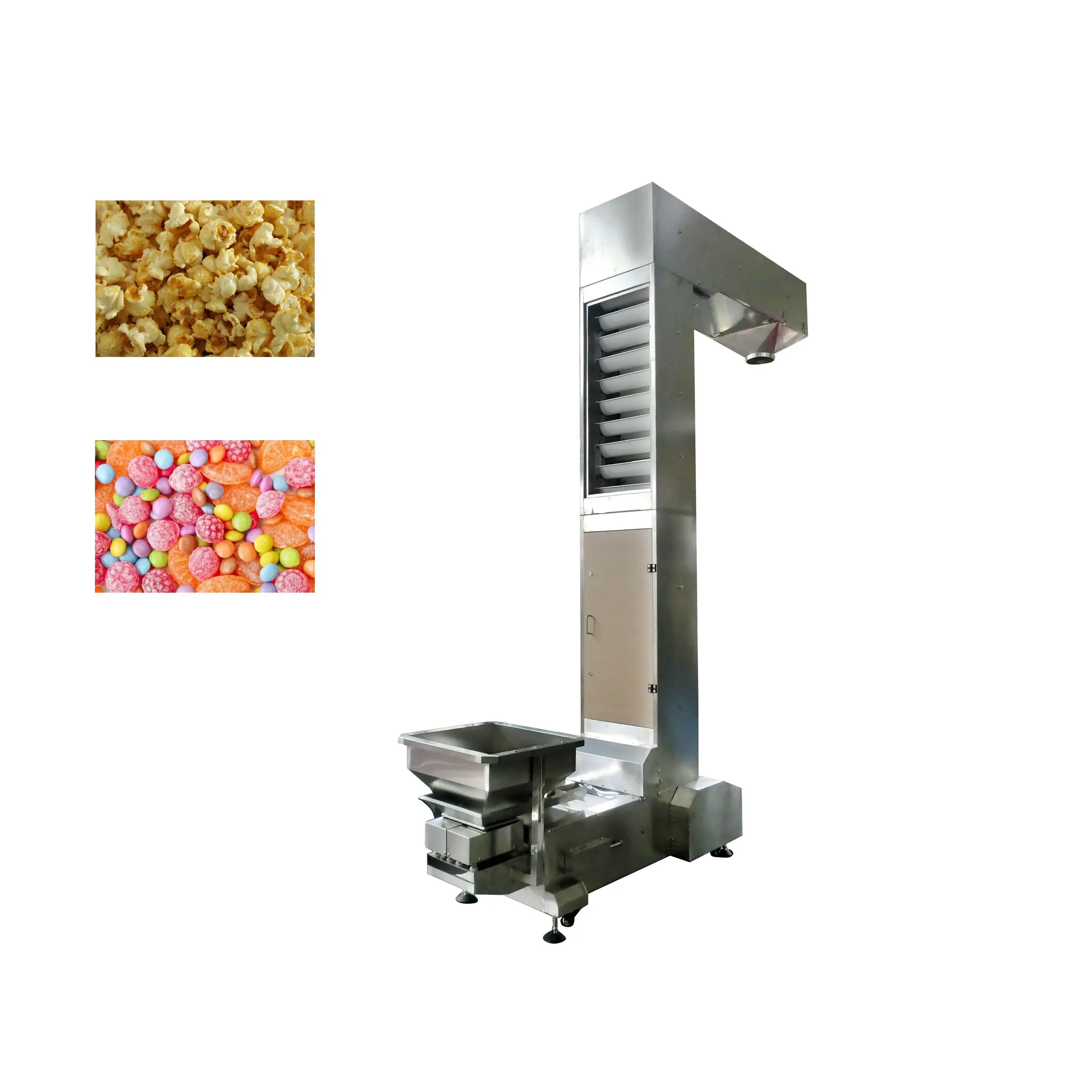 Automatic Conveying Popcorn Chip Snack Candy Z Type Bucket Elevator Conveyor