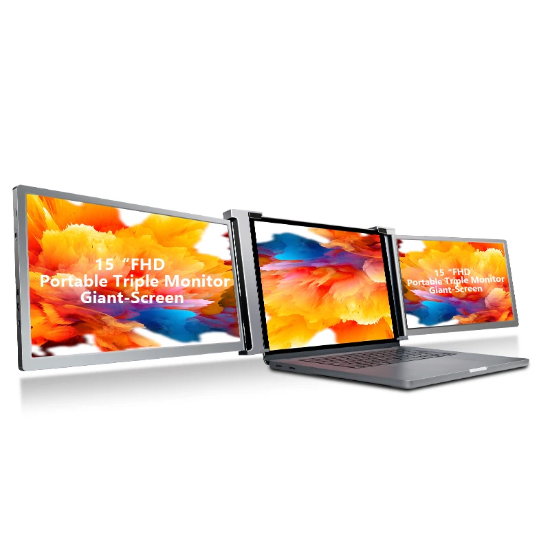 HDMI portable monitor 15 inch laptop device triple screen monitor extender 1080p display screen for laptop