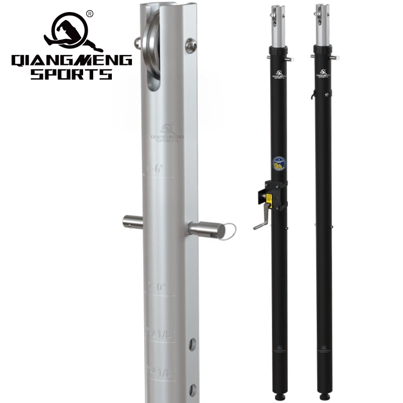 Aluminum volleyball post spring bolt is convenient to lift and lower, professional and high-quality volleyball poles
