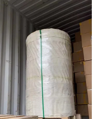 Wrapping Printing PE Coated Craft Paper Roll Raw Material Logo Printed For Straw Paper