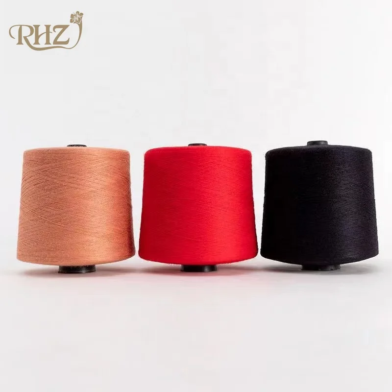 RHZ Good Quality Yarn 48NM/2 35%Anti-pilling Acrylic 28%PBT 22%Nylon 15%Viscose Core Spun Yarn for knitting