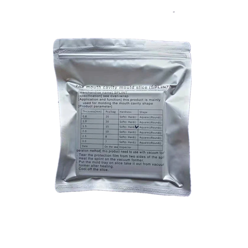 Soft and hard sheet for dental vacuum former  dental vacuum molding sheet