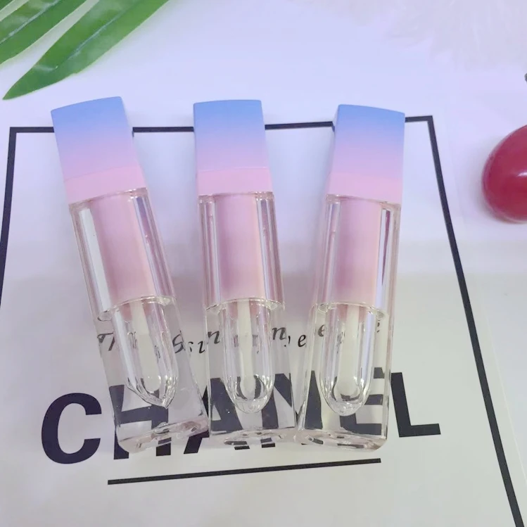 
Best price pink gradient lipgloss tube wholesale packaging empty clear container plastic lip gloss 