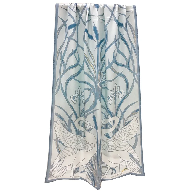 New silk double-sided long cloth Double double splice  long silk scarf for women manufacturer silk scarves wholesale