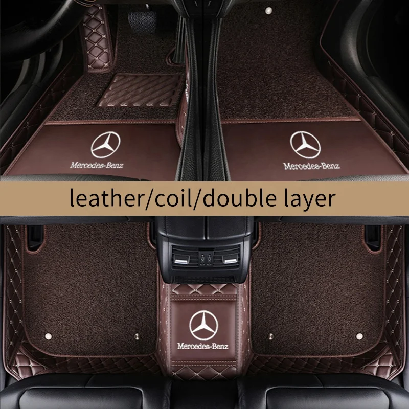 Waterproof Car Floor Mats with logo Right hand driving Opel Astraaudi A4 FloorLiner Front & Rear Carpet For Skoda Octavia