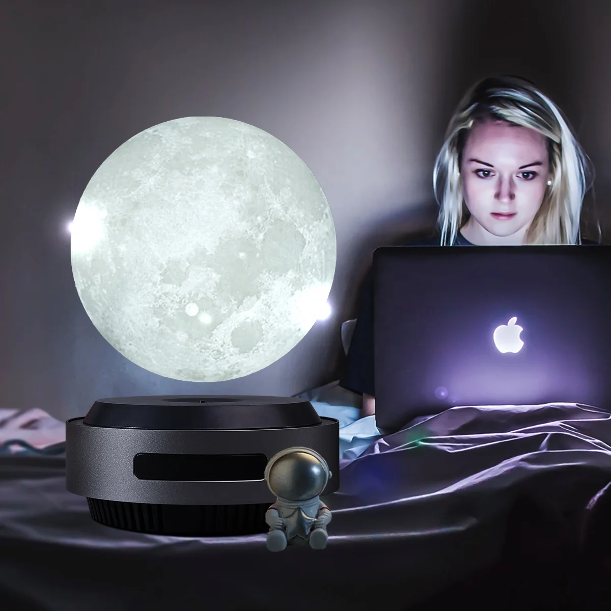 Новое изобретение автоматический подъем 3D левитирующая Лунная лампа плавающие светодиодные ночники лампы для детей друзей любовников подарки на день рождения