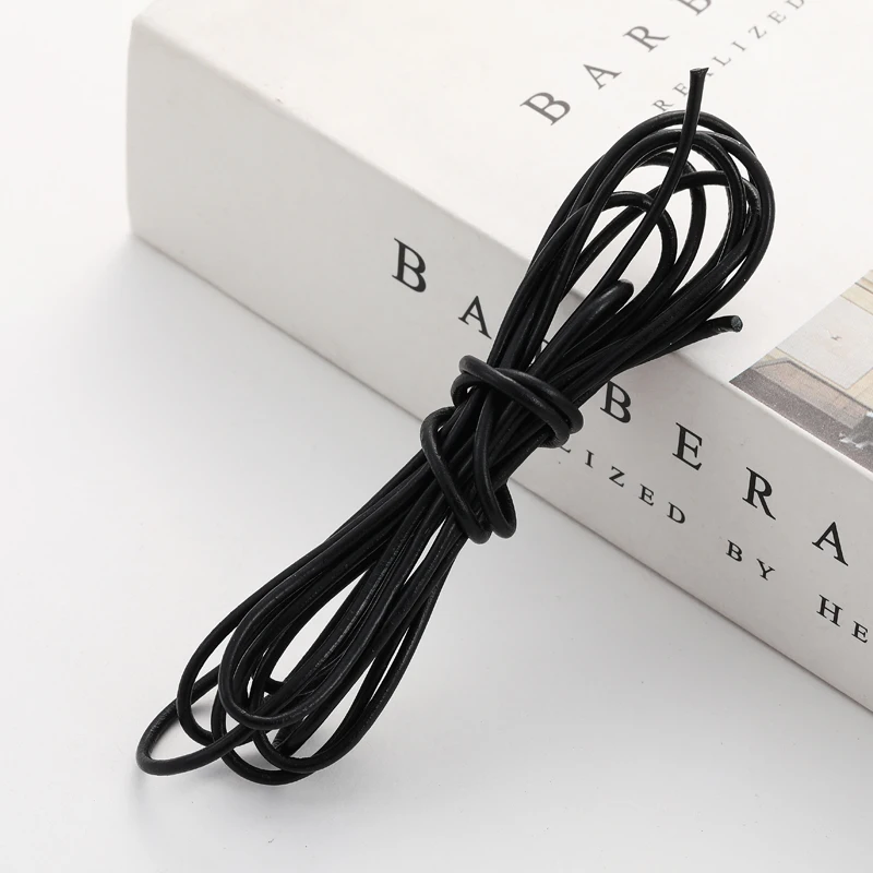 1.5/2mm 2 Meters Colorful circle Soft PU Leather Eco-Friendly Faux Leather Cord String Rope DIY Necklace Bracelet Making V172