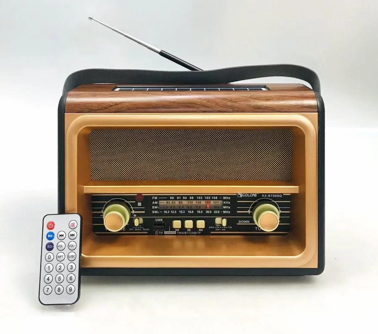 GOLON RX-BT89SQ многофункциональное радио наружная солнечная панель с ремешком Fm Am Usb