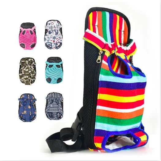 Factory Adjustable Shoulder Strap Backpack Dog Cat Carrier Rucksack Hands Free Puppy Shoulder Bag Breathable Mesh Pet Travel Bag