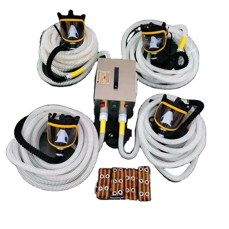 Portable Electric Supply Long Tubes Air Powered Respirator Gas Maskes for Coal Mine