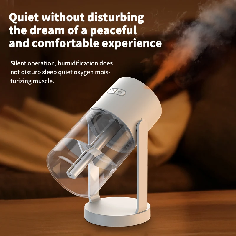 280ml New Adjustable rotating portable humidifier rotate Ultrasonic Mini USB Volcano Flame humidifiers with colorful light