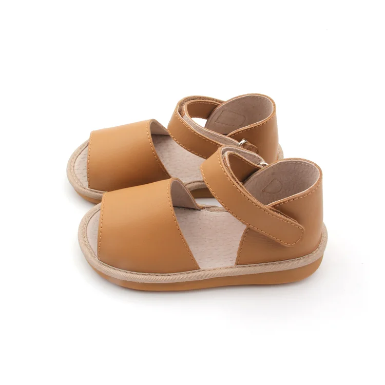 Newborn Genuine Leather Toddler Girls Dress Shoes Children Kids Squeaky Shoes